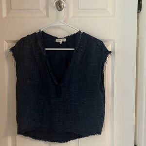Elegant Navy Sleeveless top